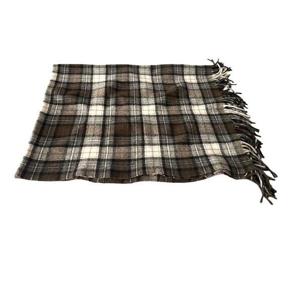 Vintage Pendleton Wool Throw Blanket â 50" x 60" + Fringe Plaid USA Made EUC - Picture 2 of 5